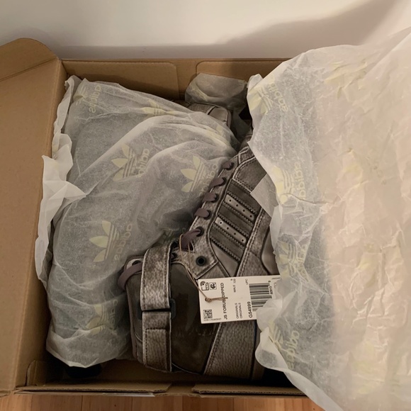 Adidas Originals Jeremy Scott JS Forum Dipped High G54999 Men US 9.5 Grey Carbon - Picture 16 of 16